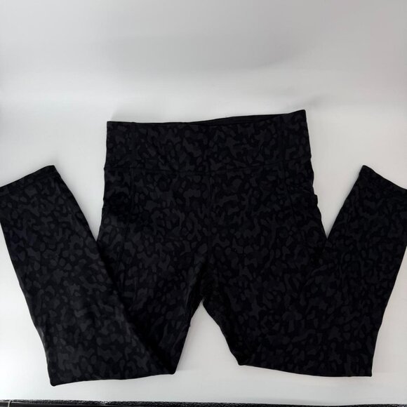 Lululemon Wunder Under HR Tight 24” Size 8 Camo Deep Coal - Picture 2 of 6